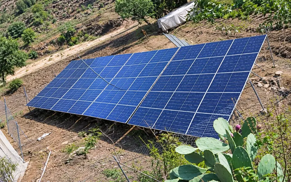 Illustrative recreation of an archived solar installation